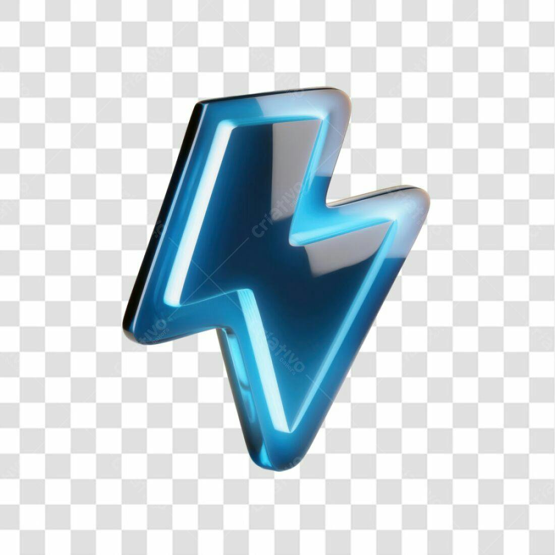 Ícone Raio Azul PNG com fundo transparente