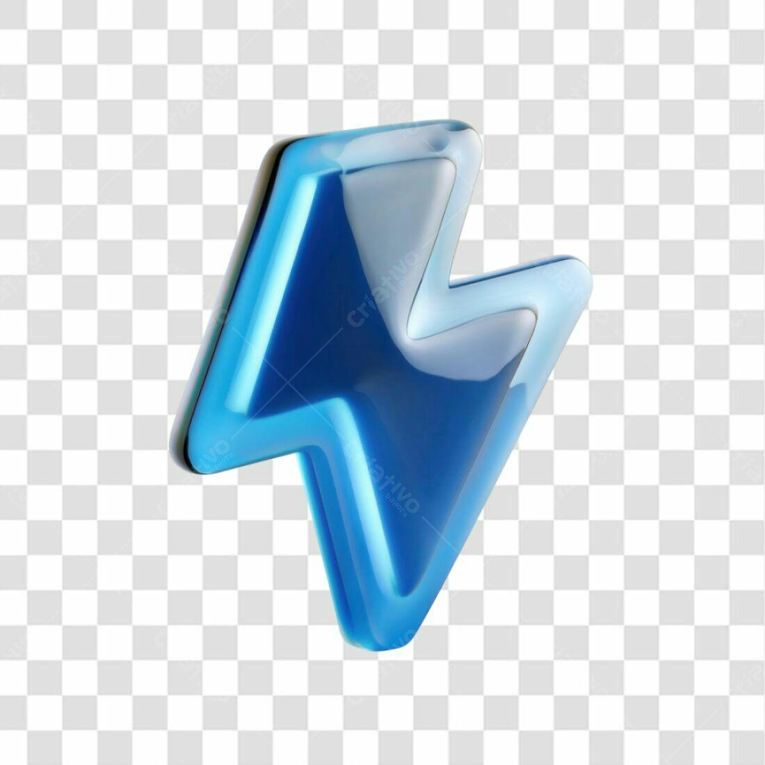 Ícone Raio Azul PNG com fundo transparente