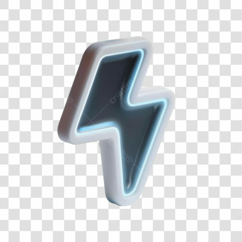 Selo 3D Render Raio Elemento Ícone Psd Png