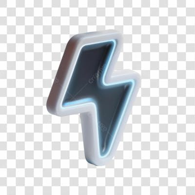 Selo 3D Render Raio Elemento Ícone Psd Png