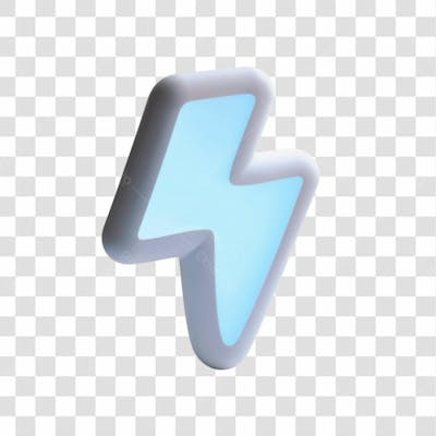 Selo 3D Render Raio Elemento Ícone Psd Png