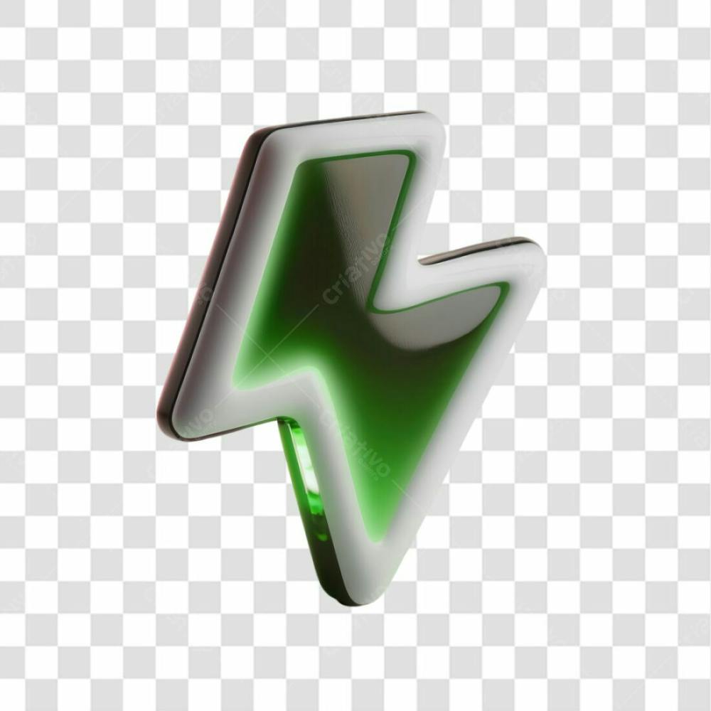Selo 3D Render Raio Elemento Ícone Psd Png