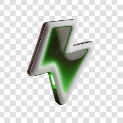 Selo 3D Render Raio Elemento Ícone Psd Png