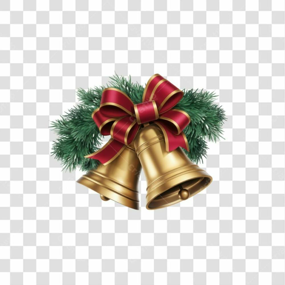 Selo 3D Render Sino De Natal Elemento Ícone Psd Png