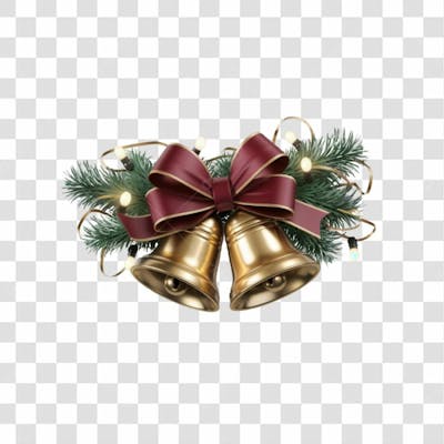 Selo 3D Render Sino De Natal Elemento Ícone Psd Png