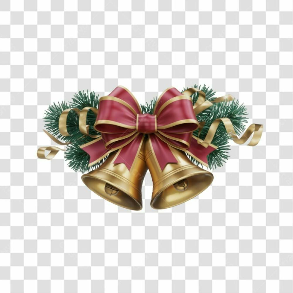 Selo 3D Render Sino De Natal Elemento Ícone Psd Png