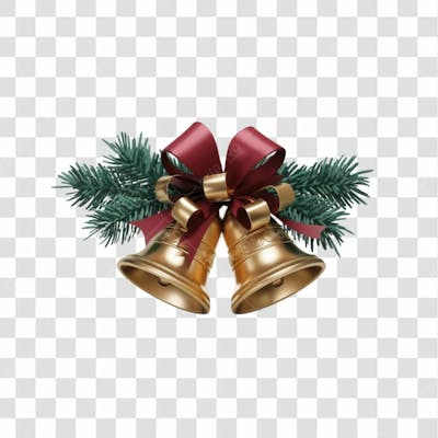 Selo 3D Render Sino De Natal Elemento Ícone Psd Png