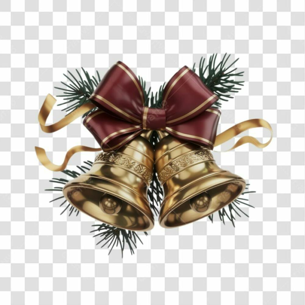 Selo 3D Render Sino De Natal Elemento Ícone Psd Png