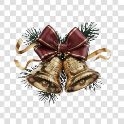 Selo 3D Render Sino De Natal Elemento Ícone Psd Png