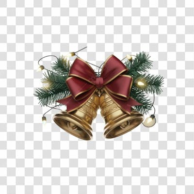 Selo 3D Render Sino De Natal Elemento Ícone Psd Png