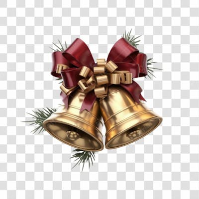 Selo 3D Render Sino De Natal Elemento Ícone Psd Png