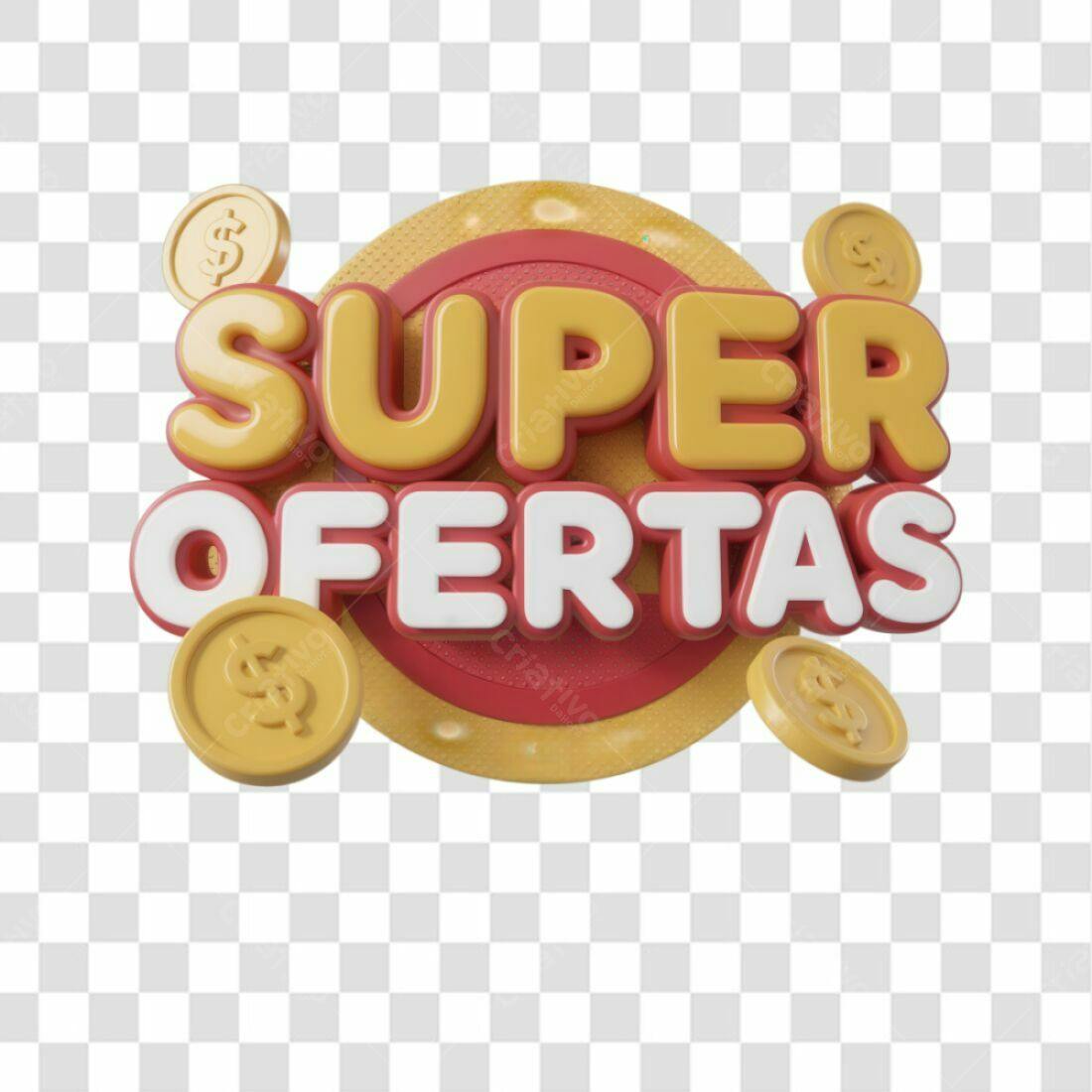 Banner Super Ofertas PNG com fundo transparente