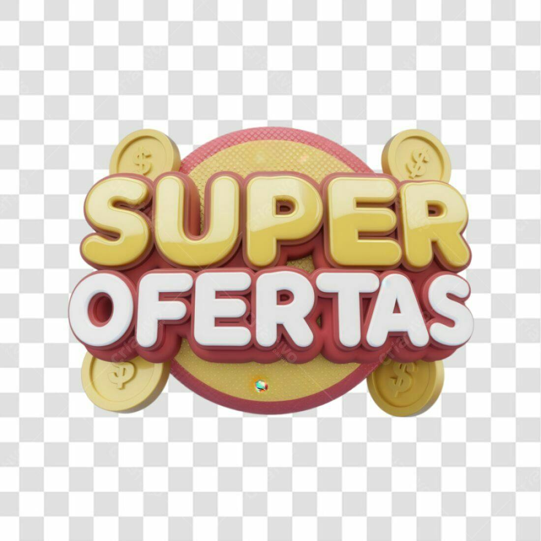 Selo Super Ofertas PNG com fundo transparente