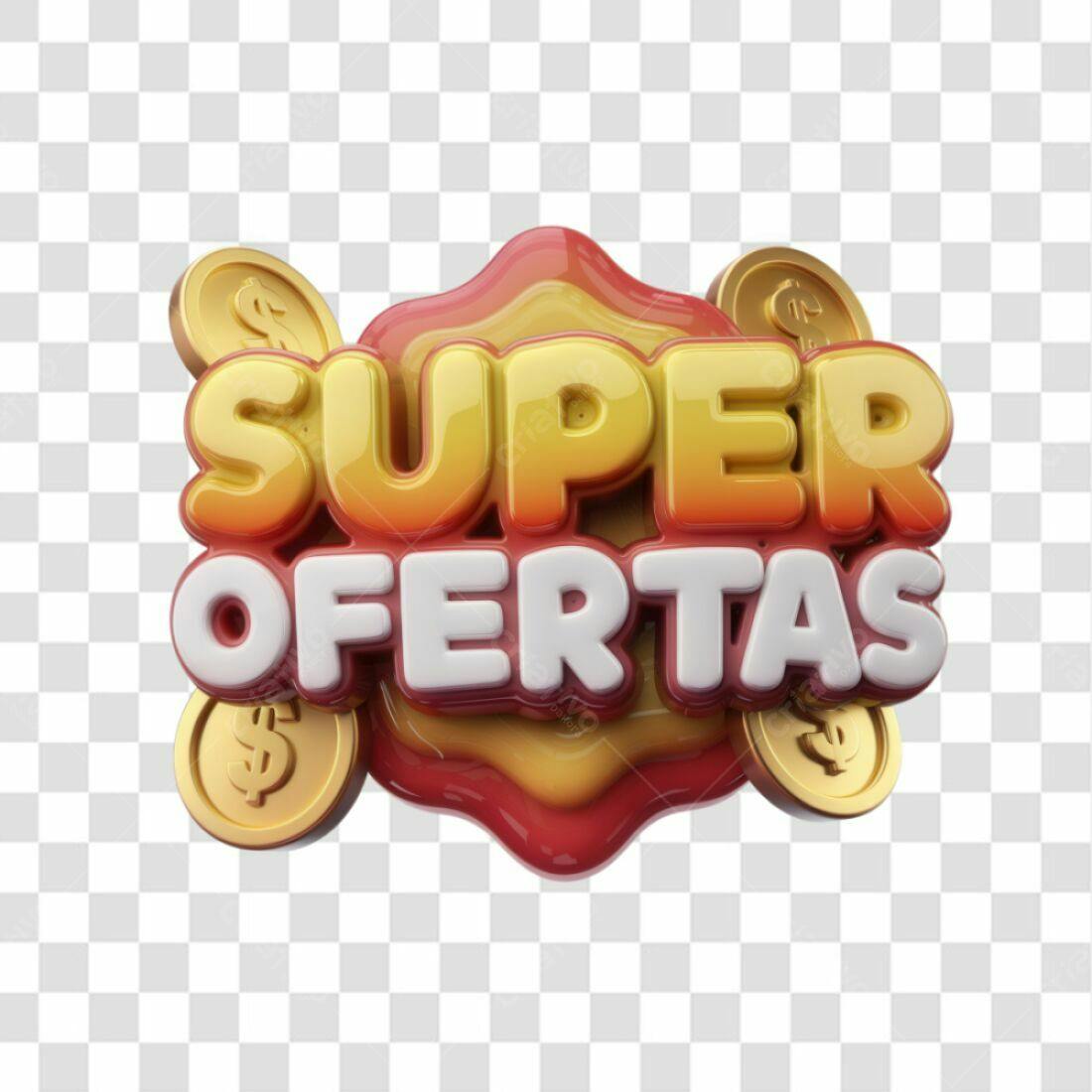 Selo Super Ofertas PNG com fundo transparente