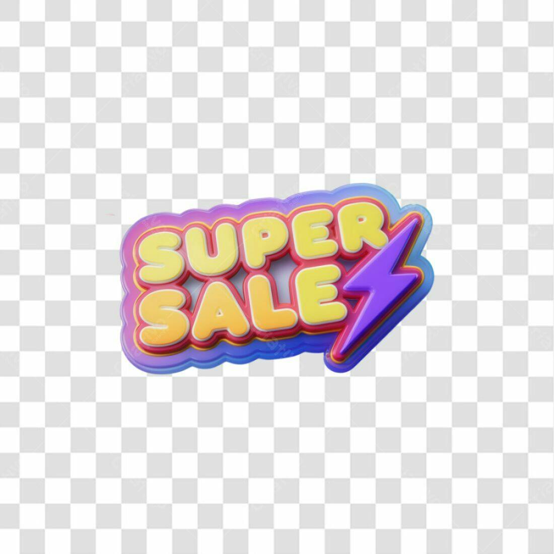 Selo Super Sale PNG com fundo transparente