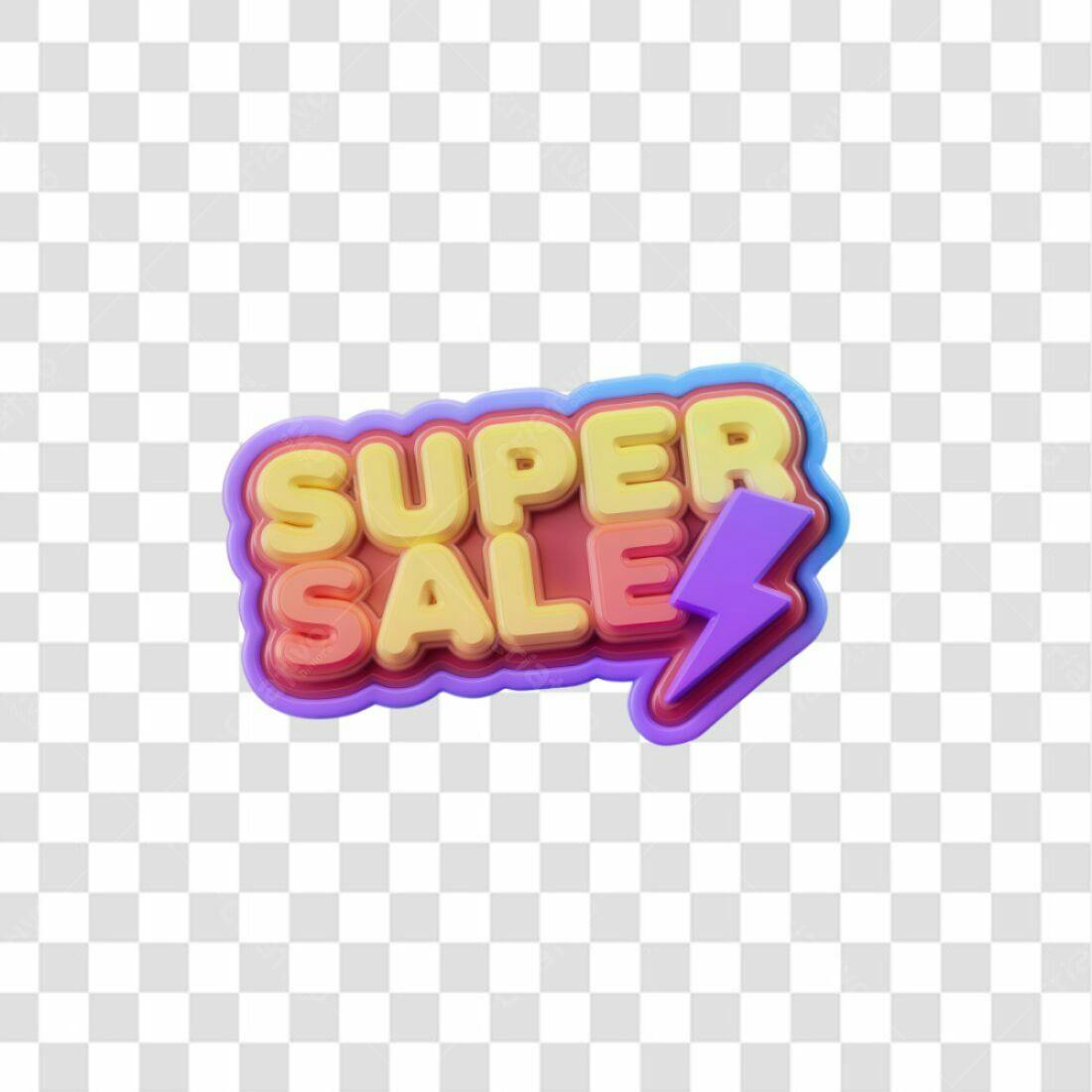 Selo Super Sale PNG com fundo transparente