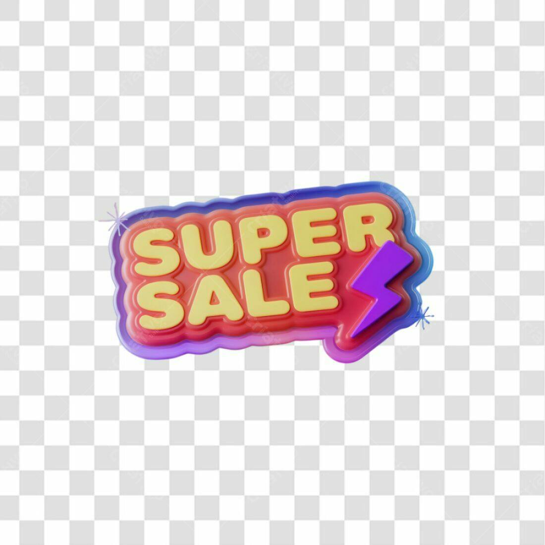 Selo Super Sale PNG com fundo transparente