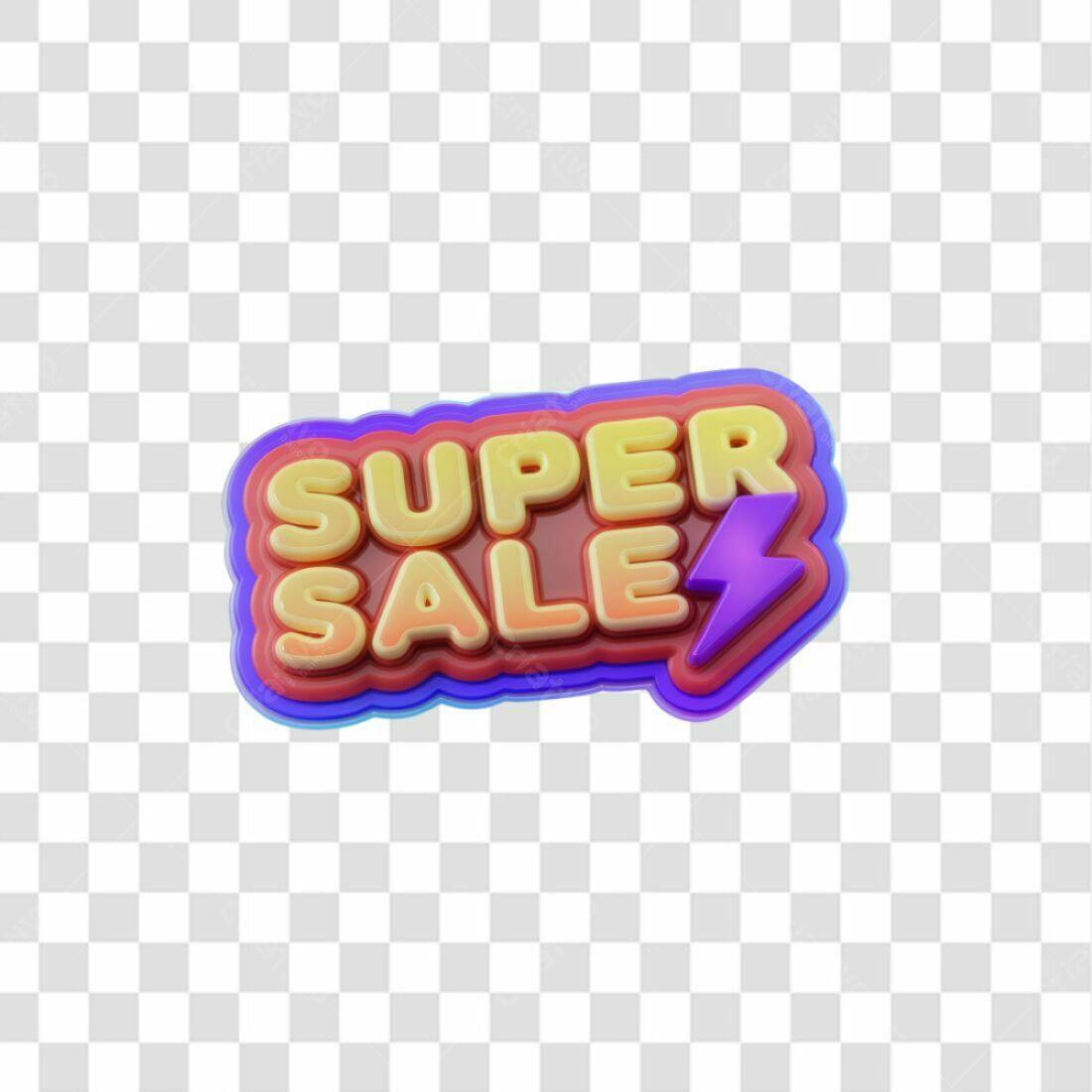 Selo Super Sale PNG com fundo transparente