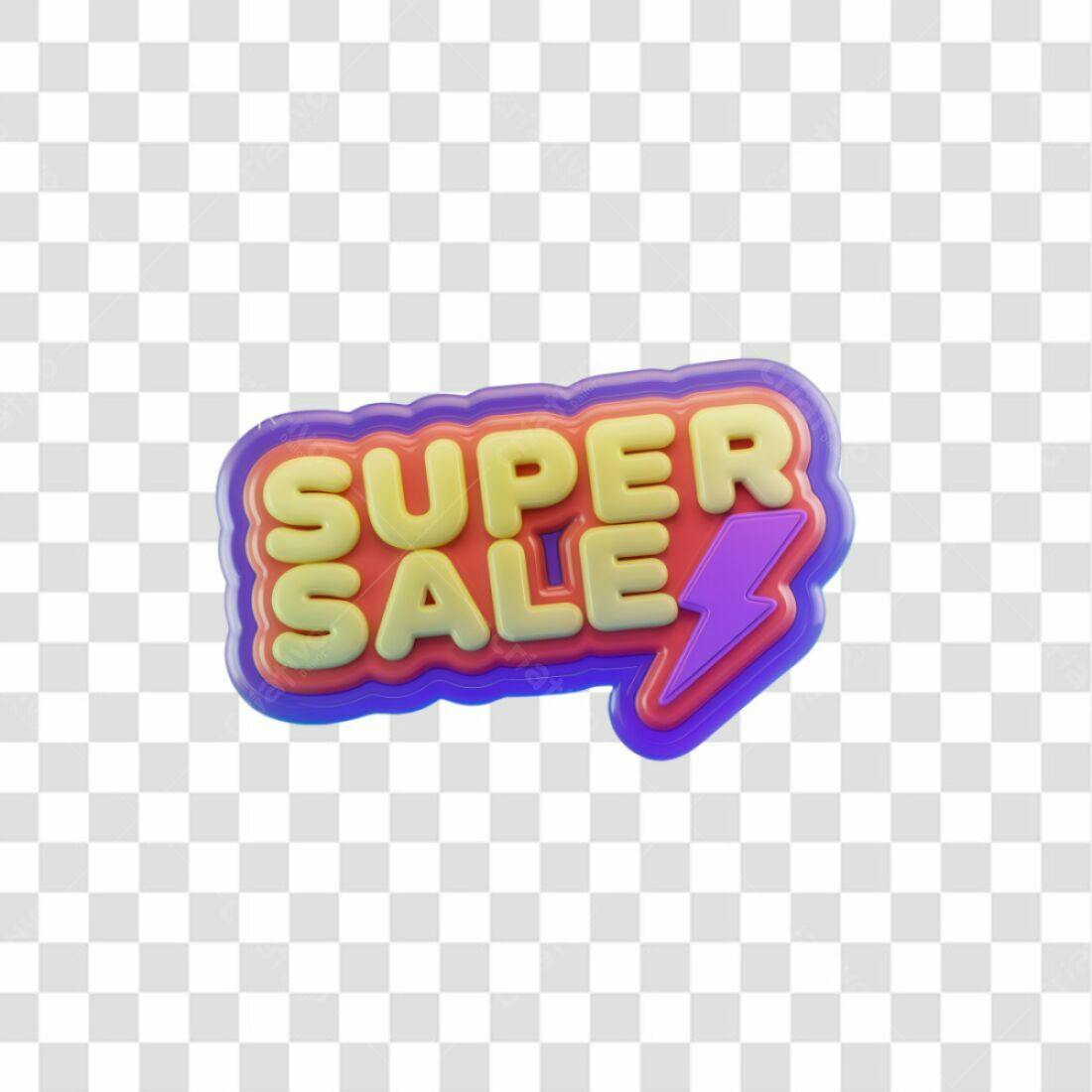 Selo Super Sale PNG com fundo transparente