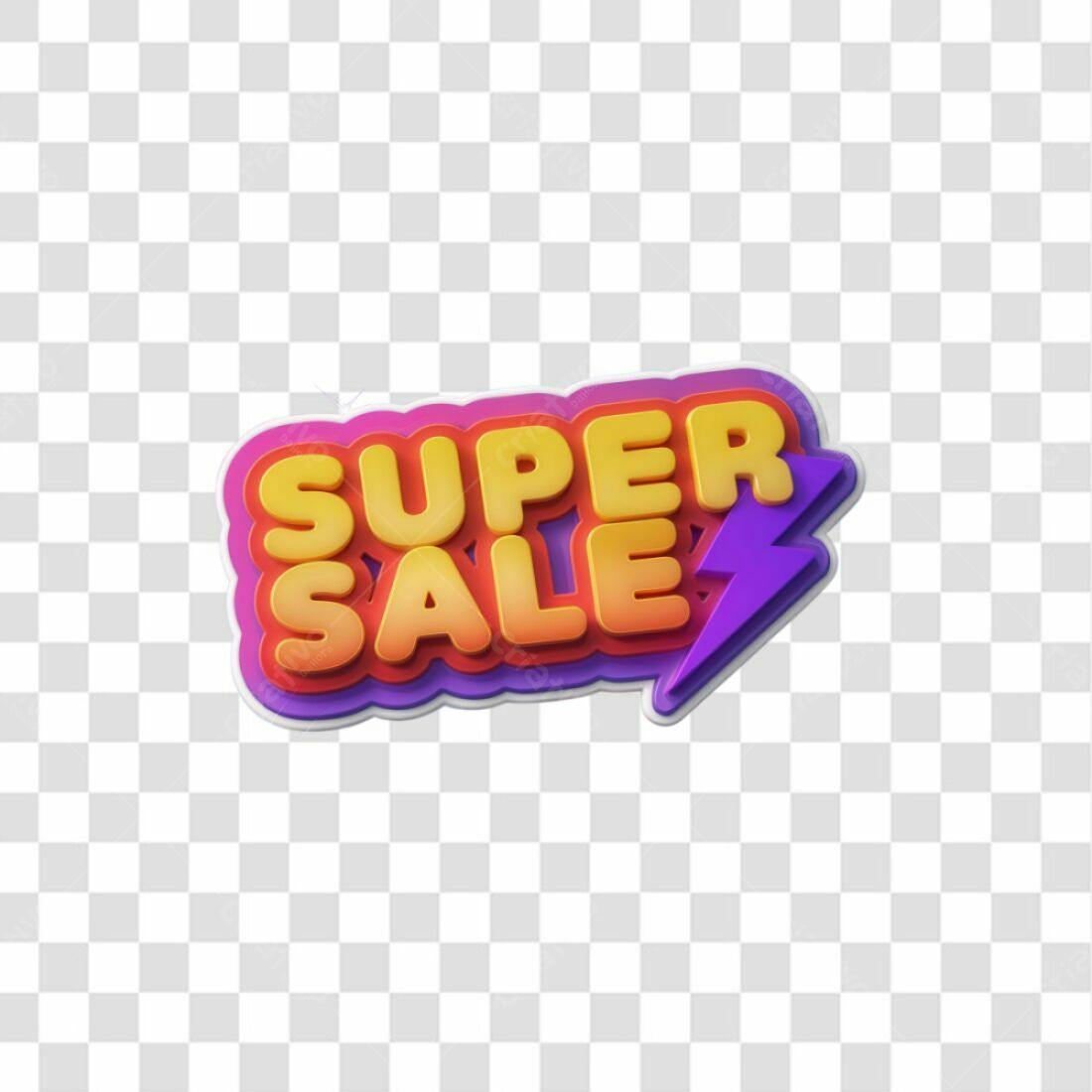 Selo Super Sale PNG com fundo transparente