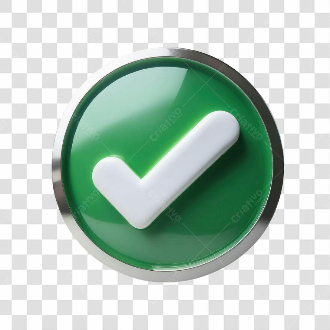 Ícone de check verde PNG com fundo transparente