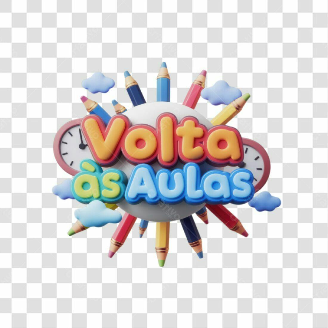 Icone Volta às Aulas PNG com fundo transparente