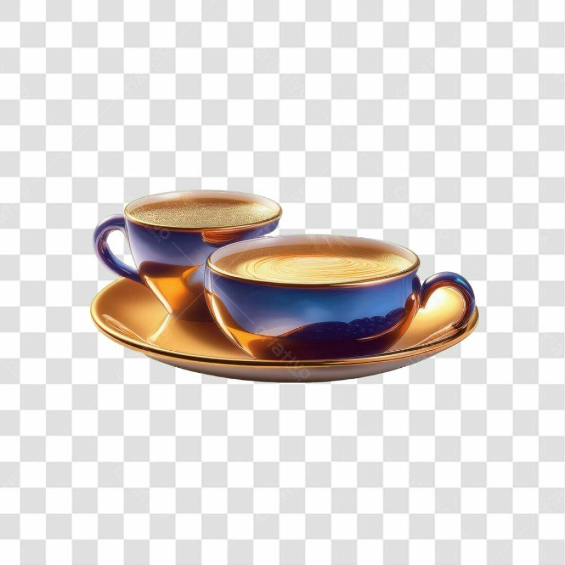 Icone Café Duas Xícaras PNG com fundo transparente