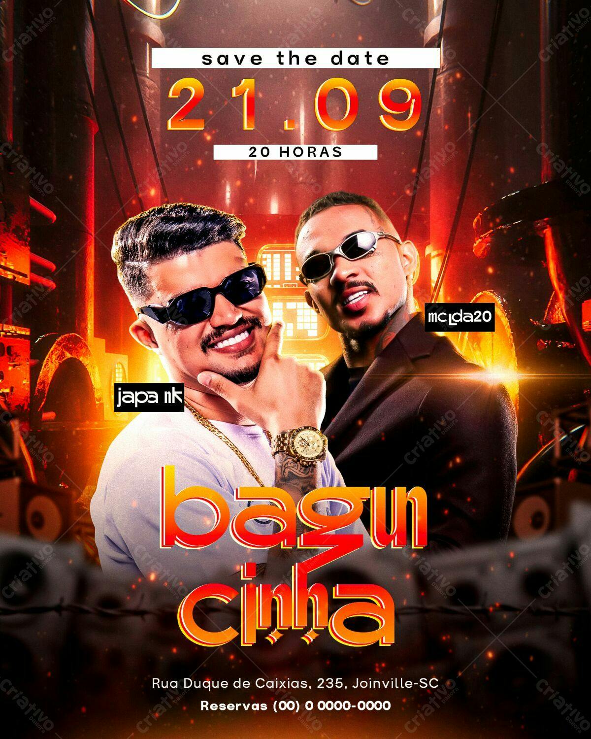 Flyer para Festa Baguncinha PSD Editável