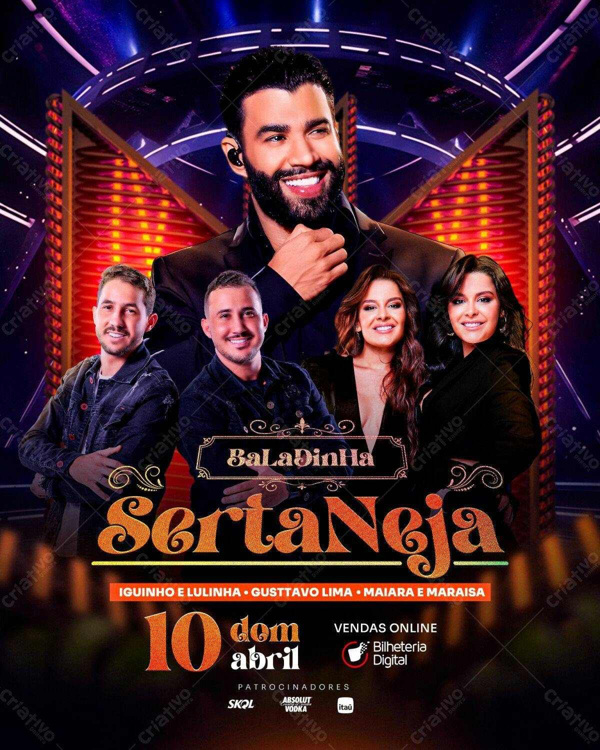 Flyer Festa Sertaneja PSD Editável