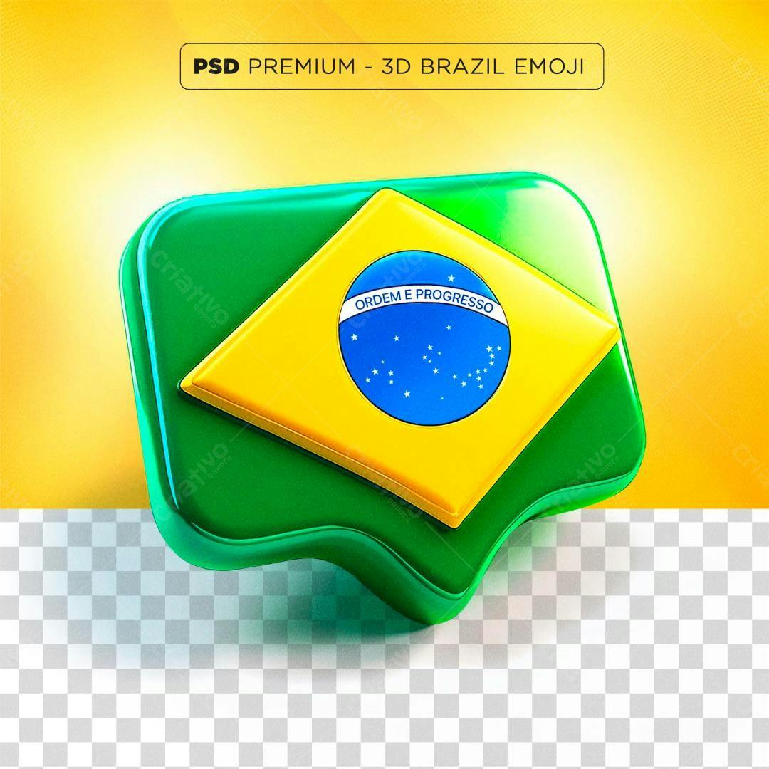 Icone Bandeira Brasil PNG com fundo transparente