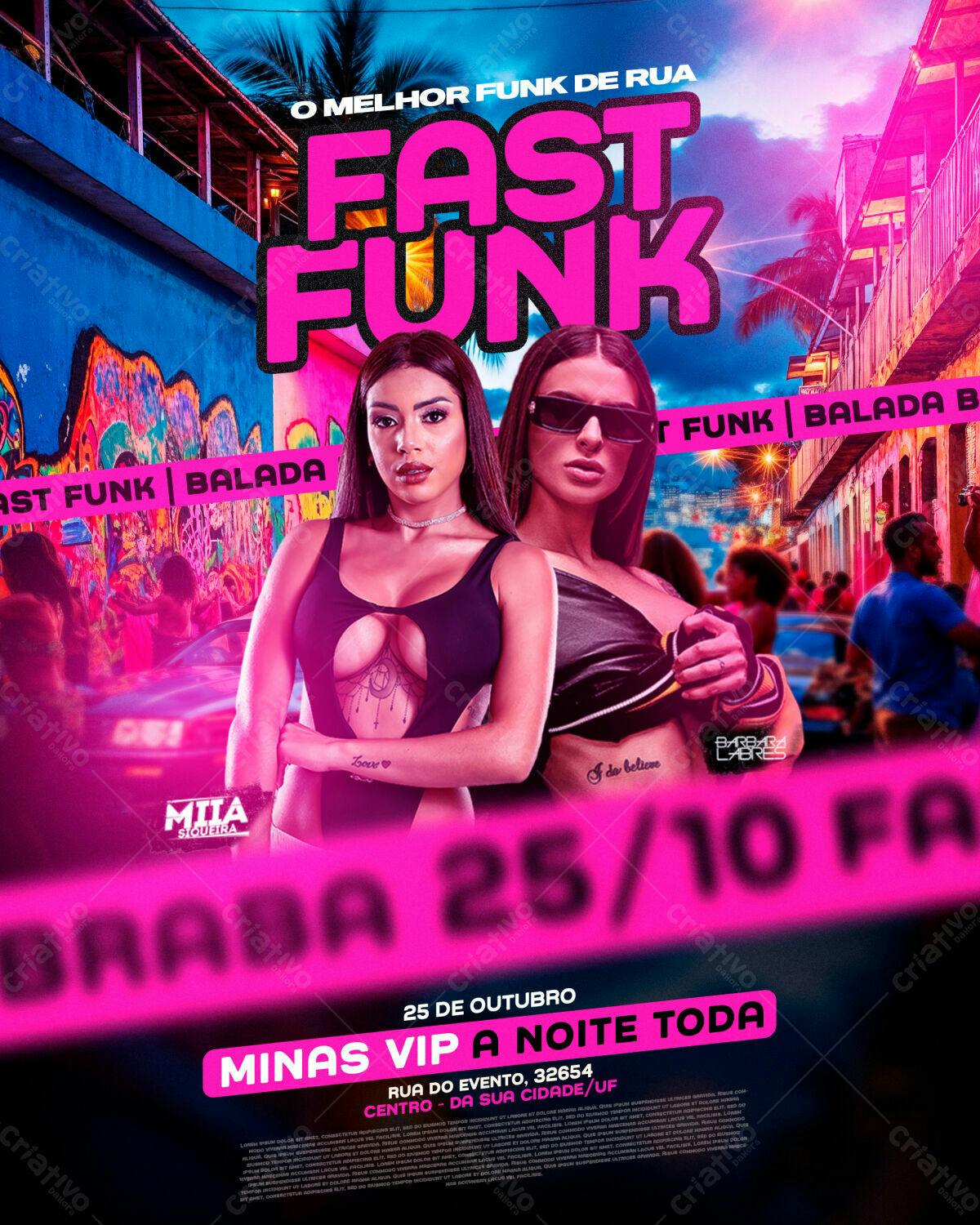 Flyer Festa Fast Funk PSD Editável