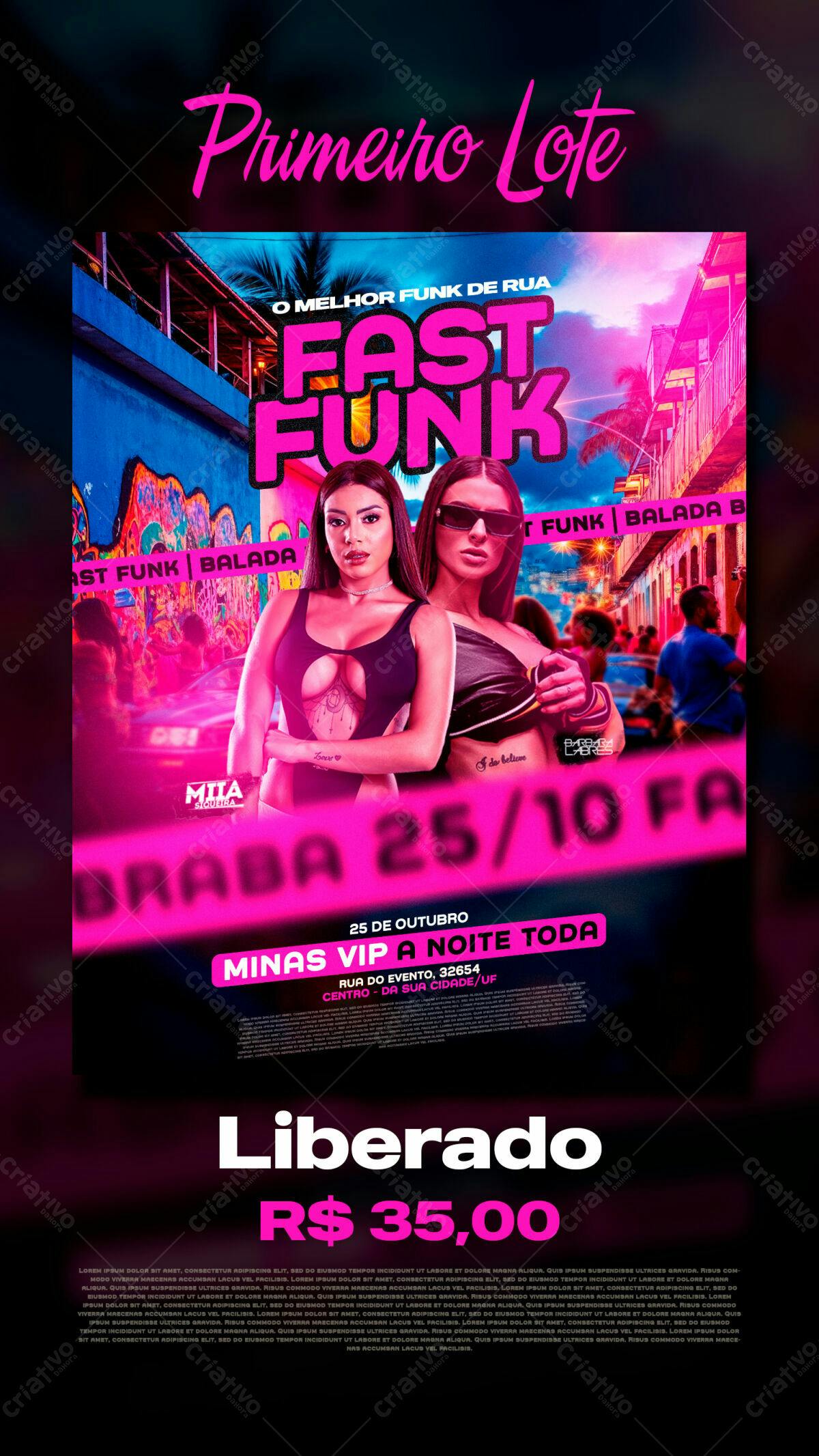 Flyer para Festa Fast Funk PSD Editável