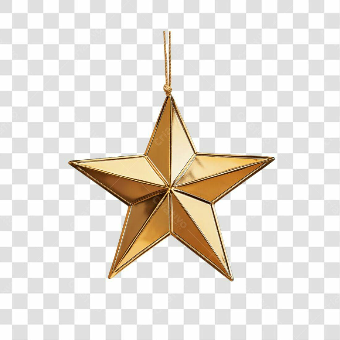 Enfeite Estrela Natal PNG com fundo transparente