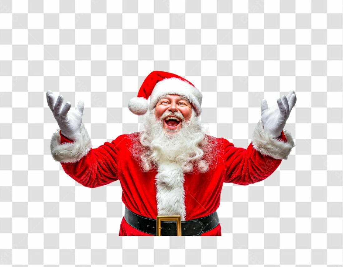 Icone Natal Papai Noel PNG com fundo transparente