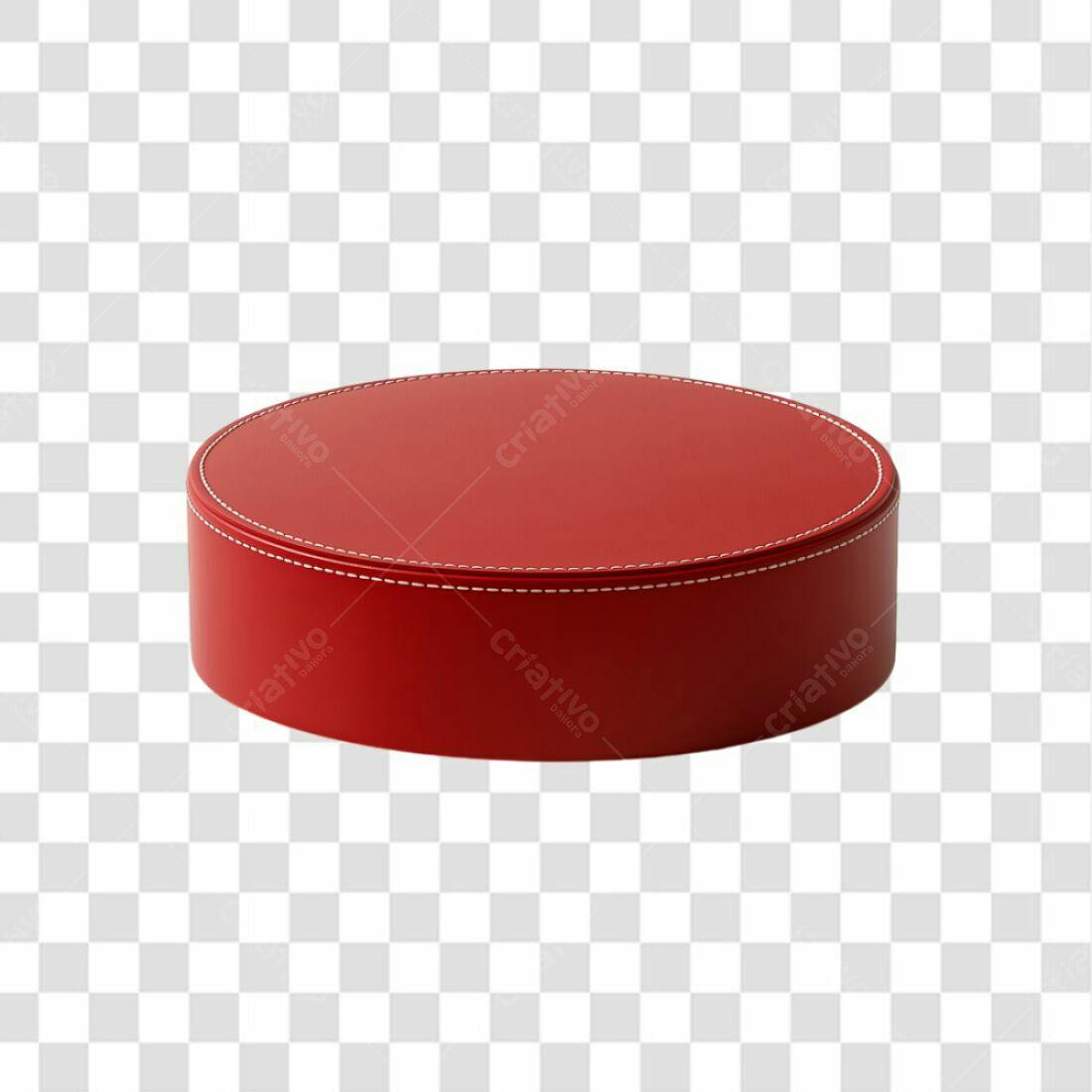 Mockup Base Circular Vermelha PNG com fundo transparente