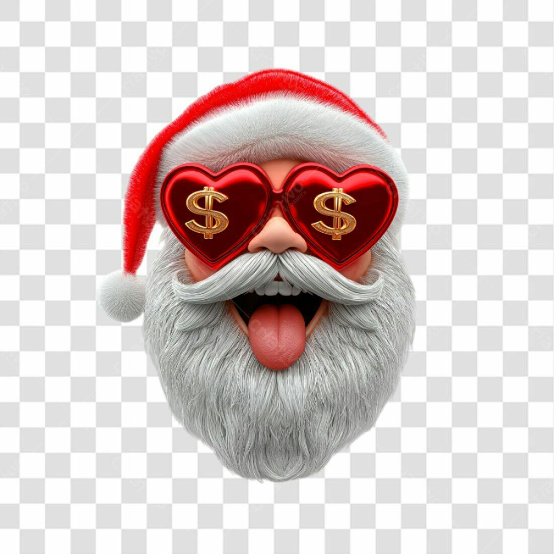 Icone Papai Noel Natal PNG com fundo transparente