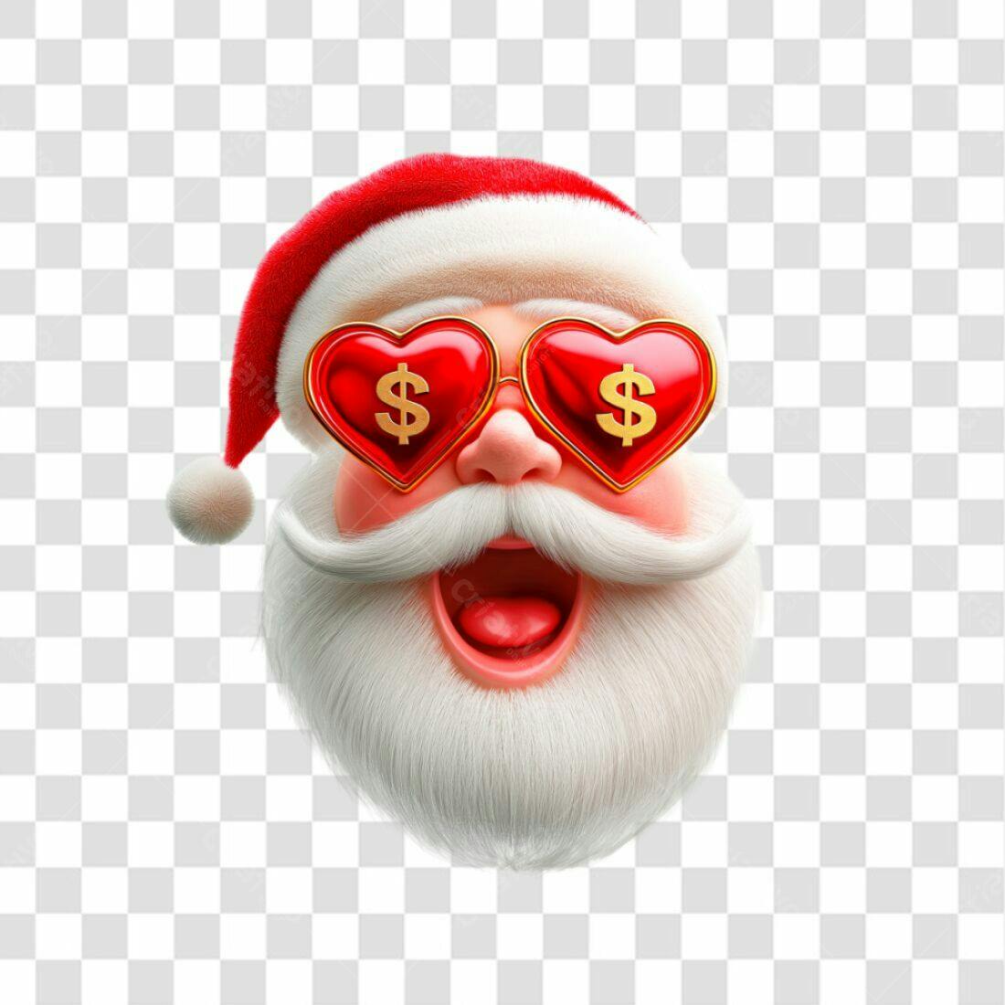 Icone Papai Noel Natal PNG com fundo transparente