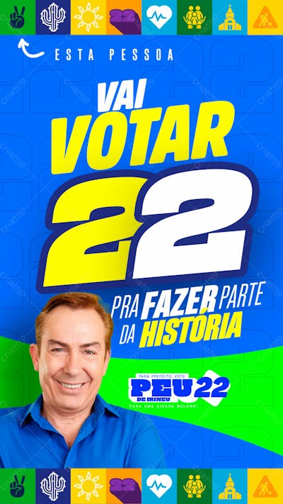 Flyer Politico Frases Prefeito Vereador Deputado Stories Psd Editável 05