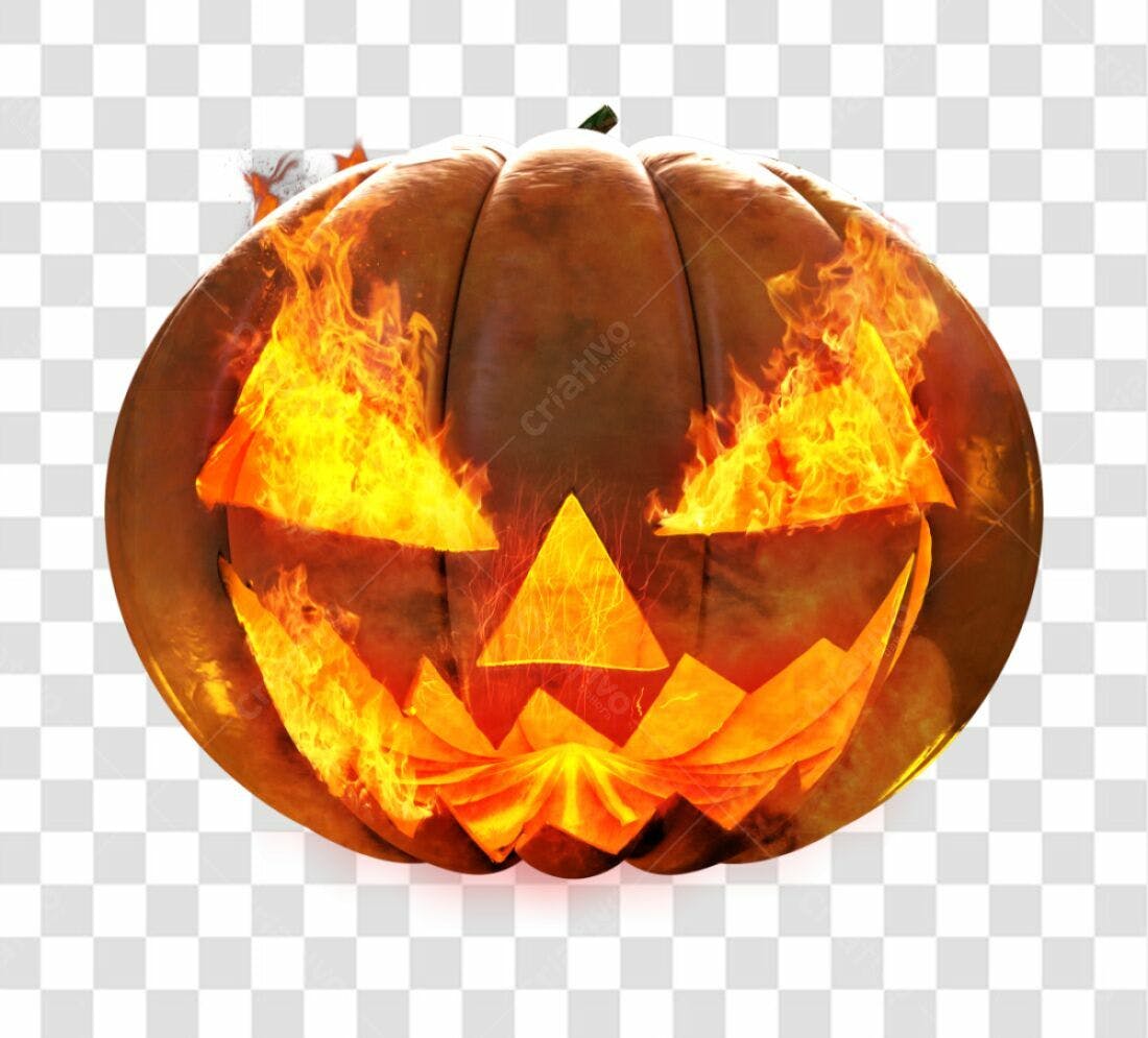 Icone Abóbora de Halloween PNG com fundo transparente