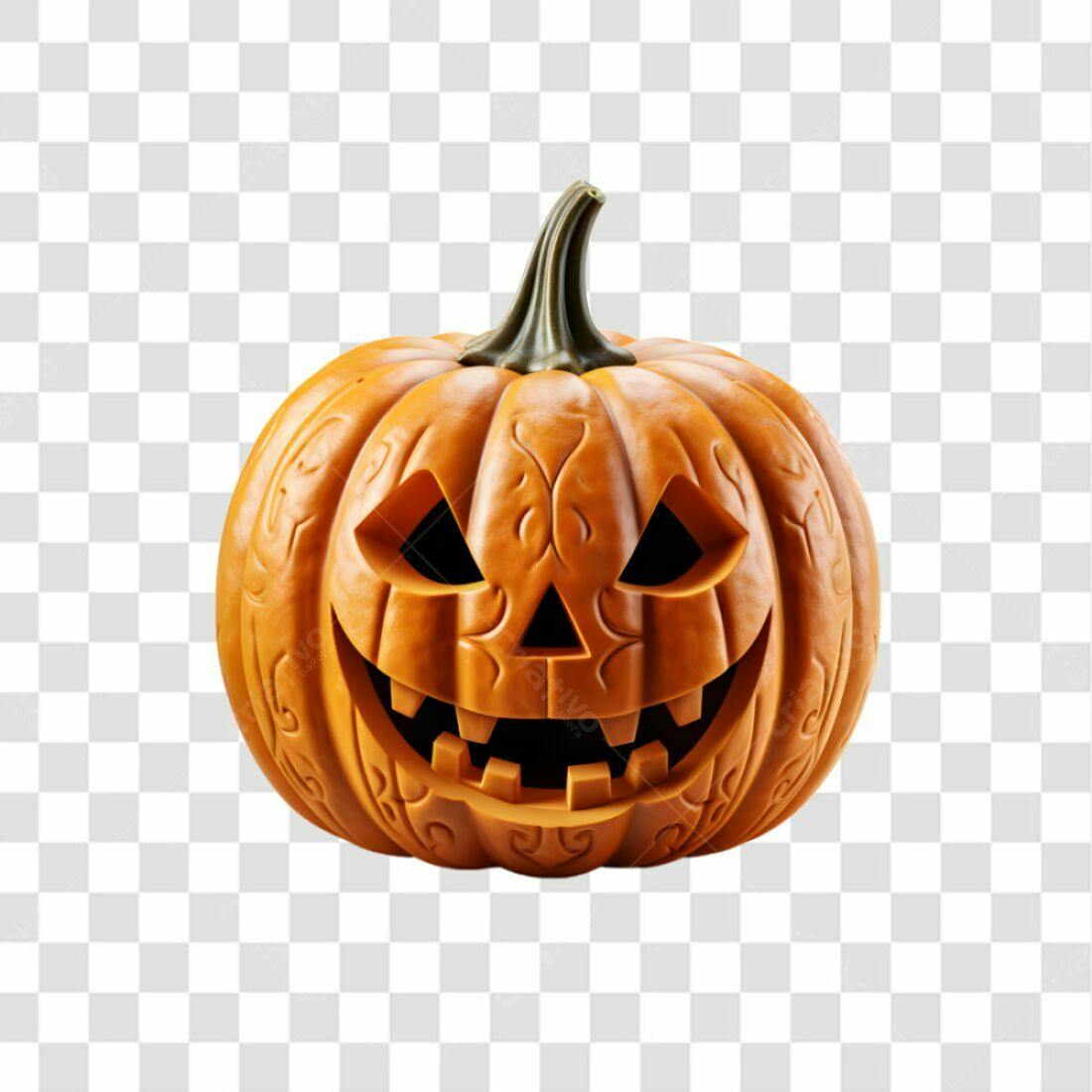 Icone Abóbora Halloween PNG com fundo transparente