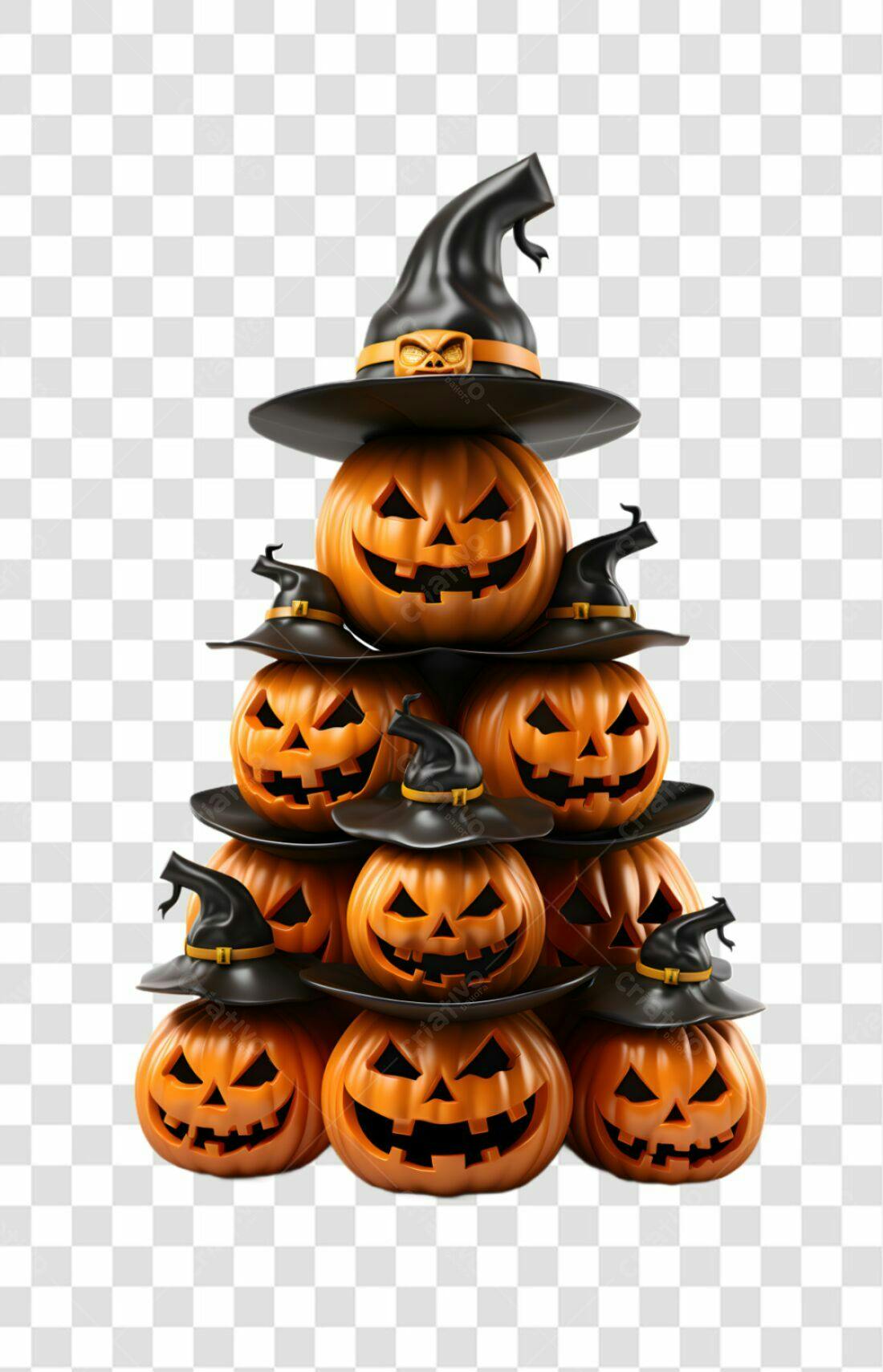 Icone Halloween Abóboras PNG com fundo transparente