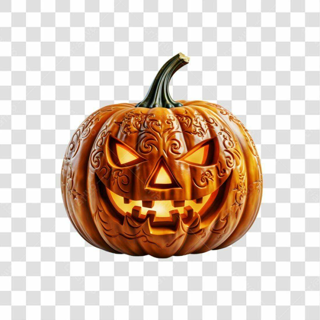 Icone Abóbora Halloween PNG com fundo transparente