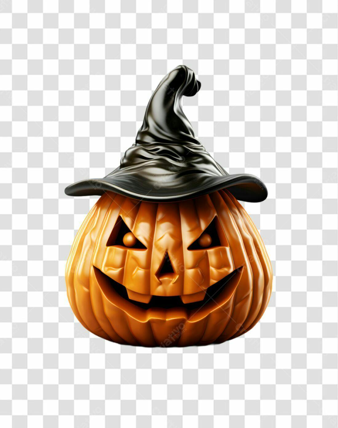 Icone Abóbora de Halloween PNG com fundo transparente