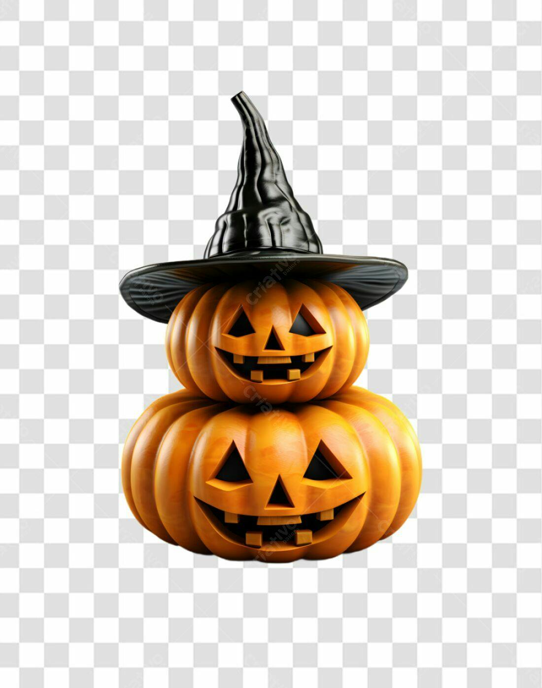 Icone Halloween Abóbora Bruxa PNG com fundo transparente
