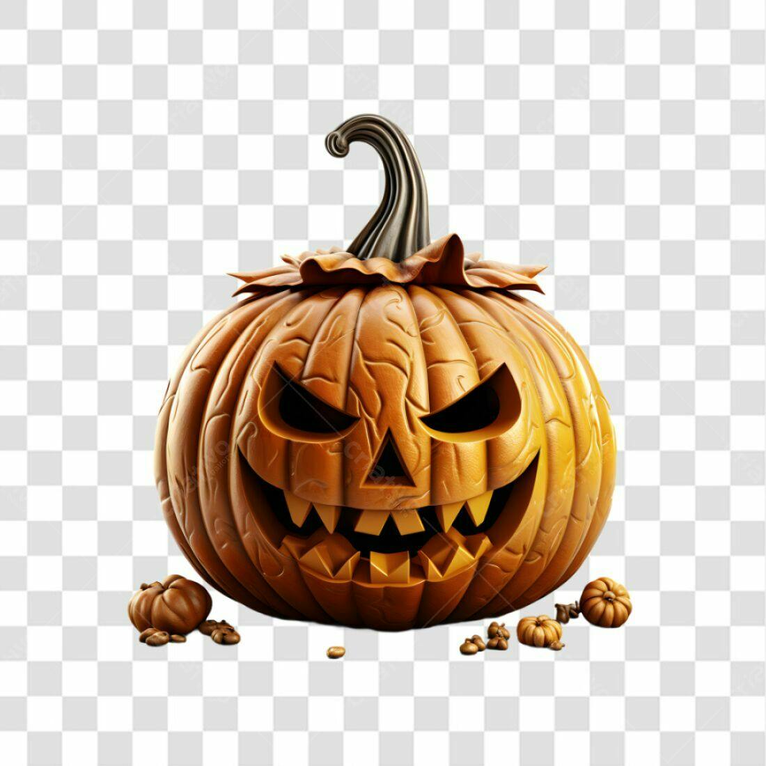 Icone Abóbora Halloween PNG com fundo transparente