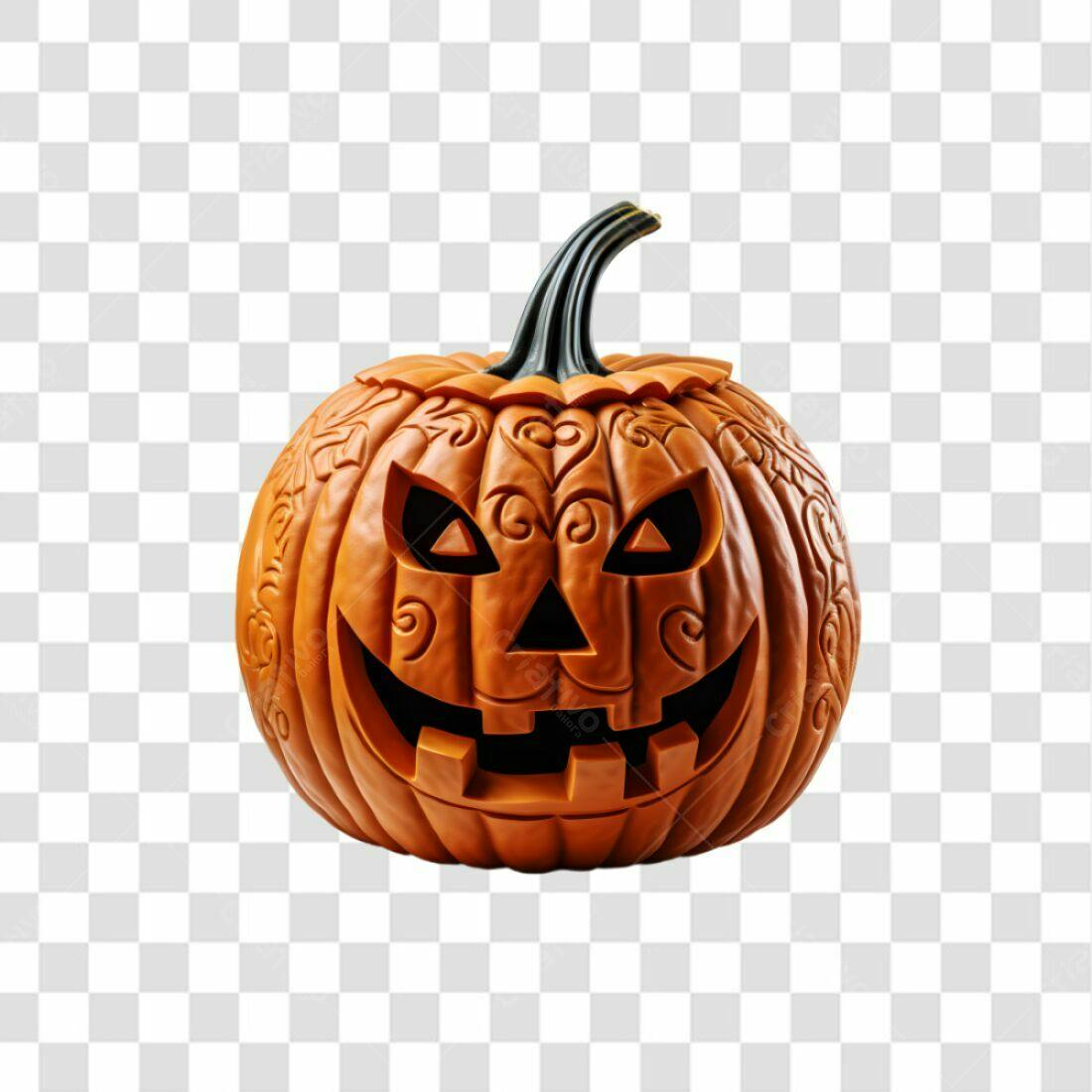 Icone de Abóbora Halloween PNG com fundo transparente