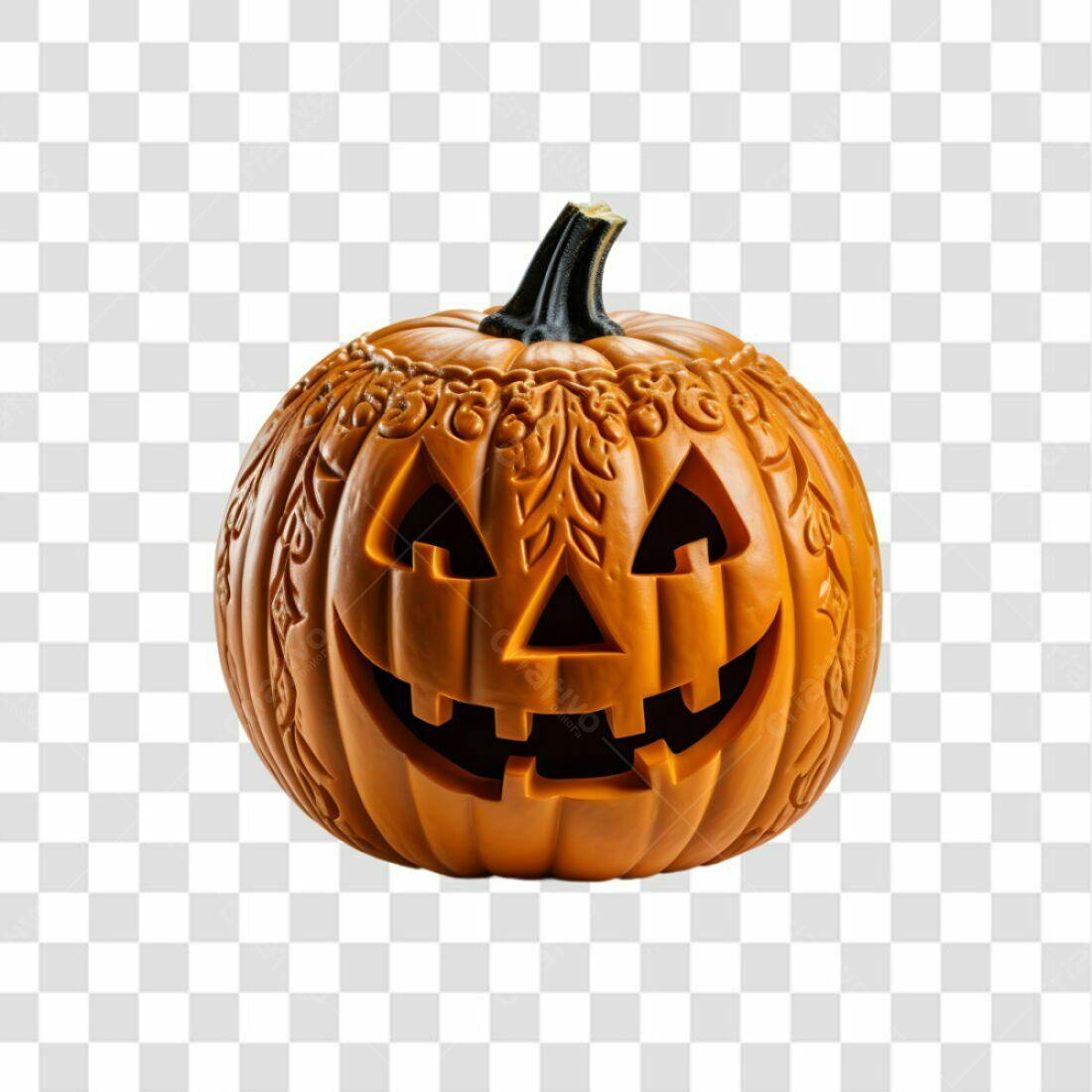 Icone Abóbora Halloween PNG com fundo transparente