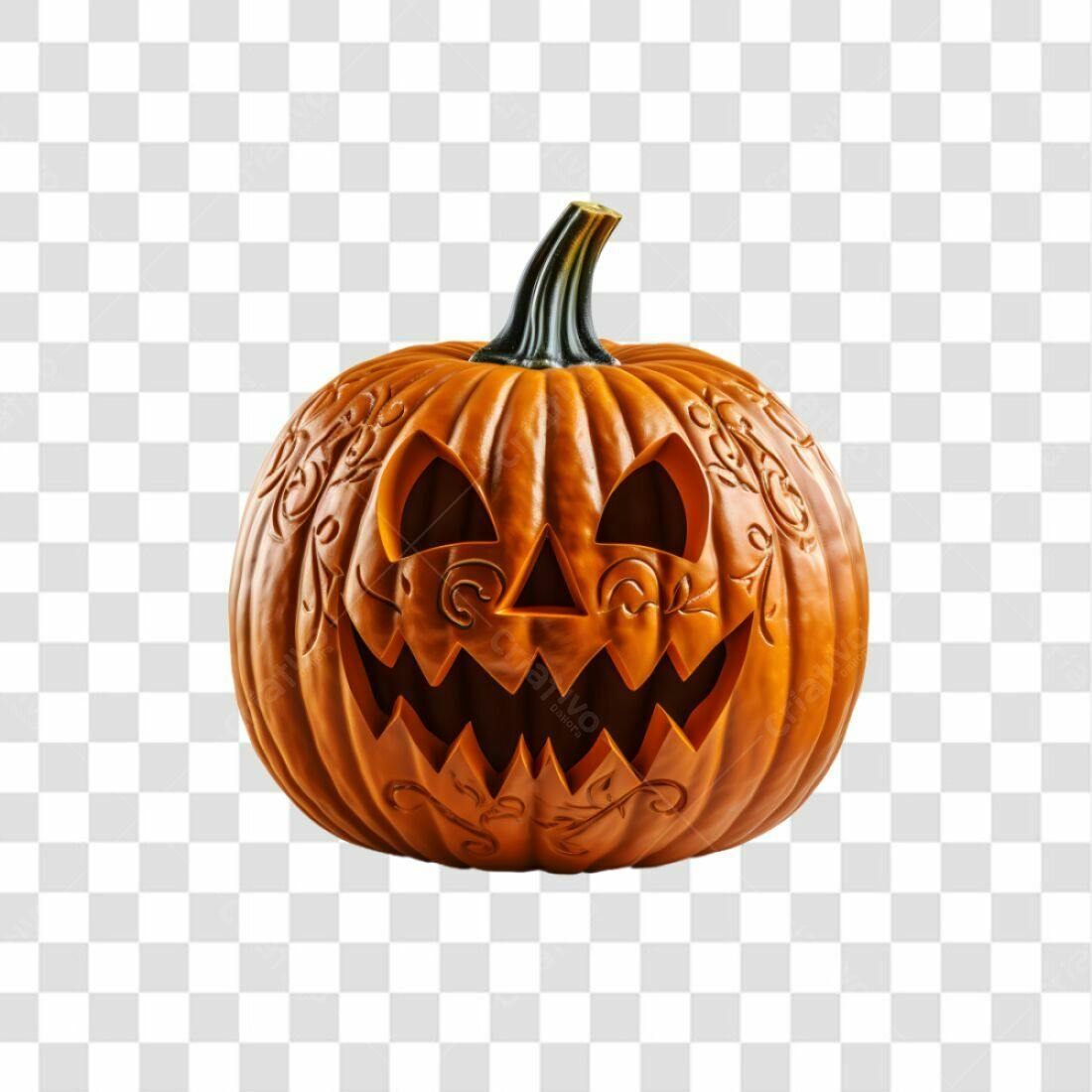Icone abóbora Halloween PNG com fundo transparente