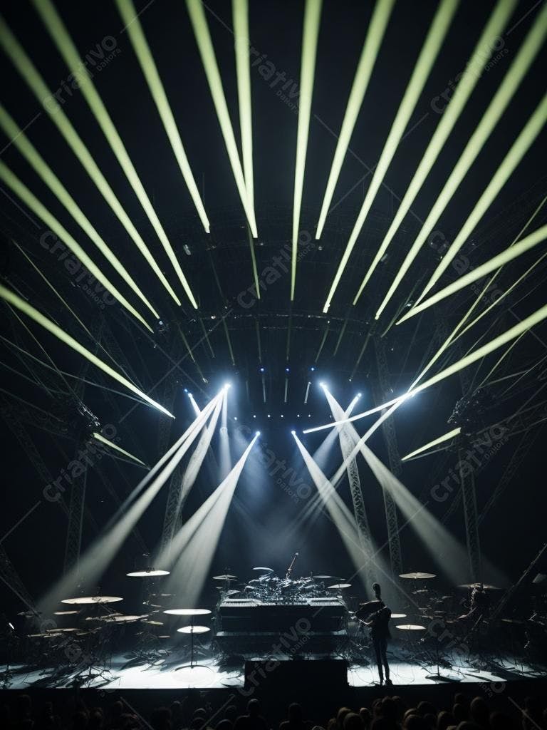 Show de Música ao Vivo com Iluminação Verde