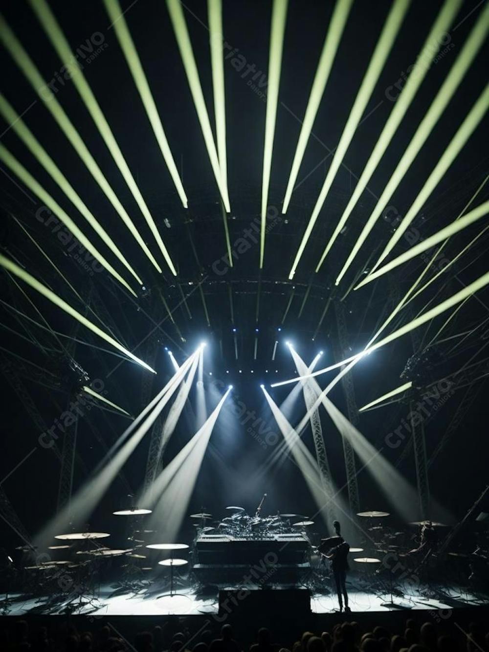 Preparação De Um Palco Para Uma Grande Festividade 